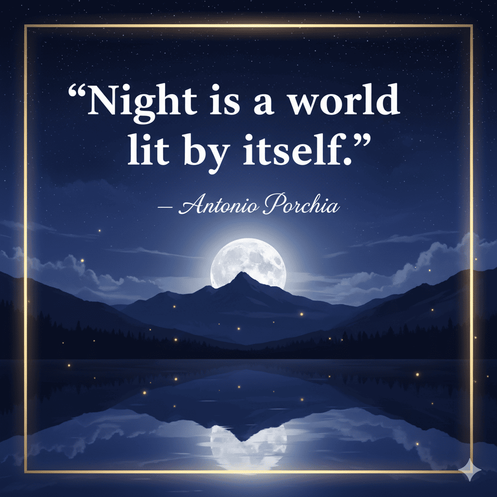 Night is a world lit by itself