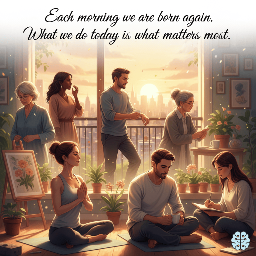 Each morning we are born again. What we do today is what matters most