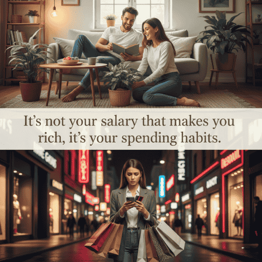 It's not your salary that makes you rich, it's your spending habits.