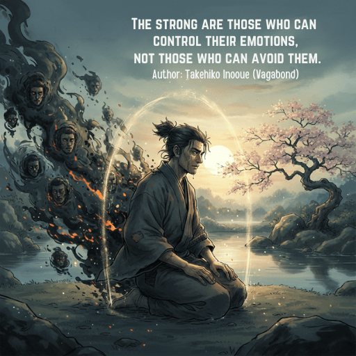 The strong are those who can control their emotions, not those who can avoid them.