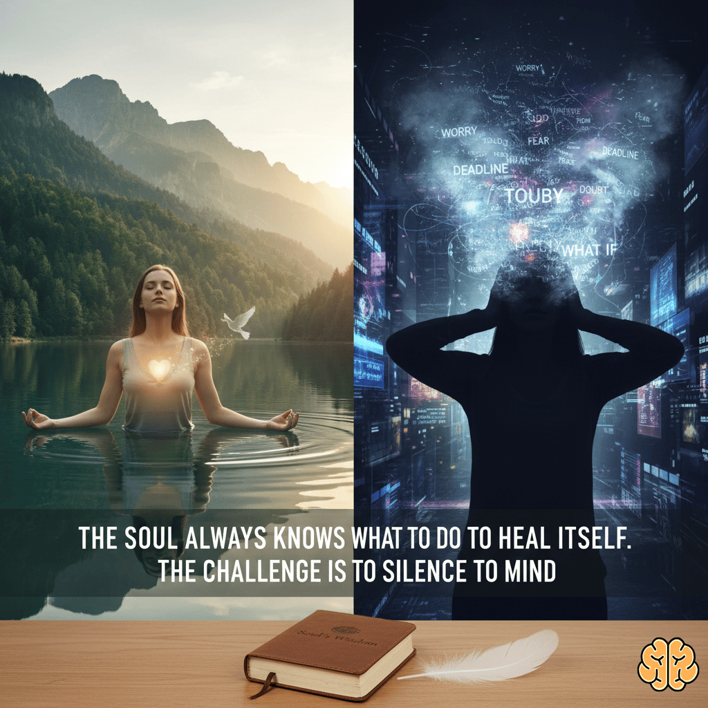 The soul always knows what to do to heal itself. The challenge is to silence the mind.